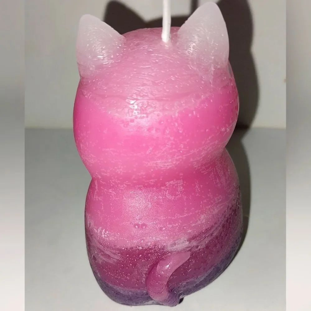 Hand crafted limited edition Pink candle from our Cat Lady candle collection